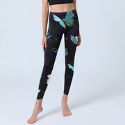 Buddha Stones Butterfly Star Sky Print Exercise Leggings Women's Yoga Pants - image 6