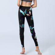 Buddha Stones Butterfly Star Sky Print Exercise Leggings Women's Yoga Pants - image 7