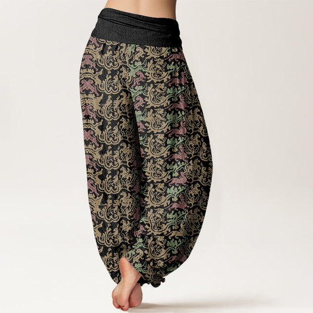 Buddha Stones Animal Stripes Design Women's Elastic Waist Harem Pants - image 2