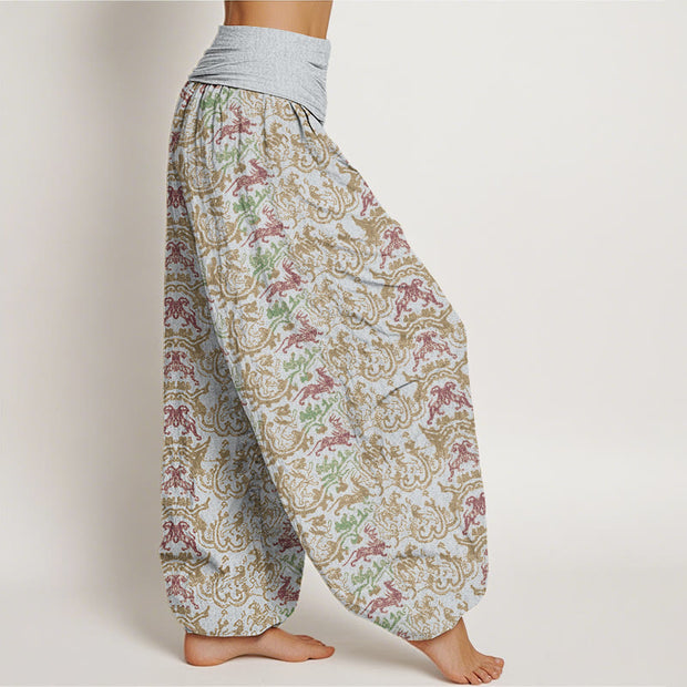 Buddha Stones Animal Stripes Design Women's Elastic Waist Harem Pants - image 7