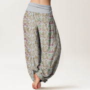 Buddha Stones Animal Stripes Design Women's Elastic Waist Harem Pants - image 6
