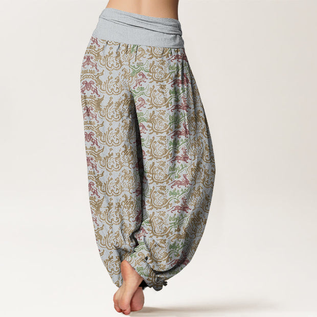Buddha Stones Animal Stripes Design Women's Elastic Waist Harem Pants - image 6