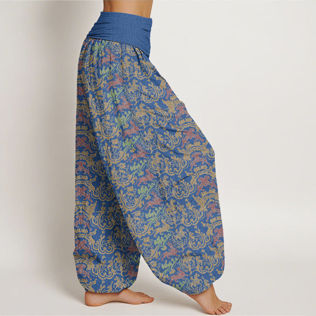 Buddha Stones Animal Stripes Design Women's Elastic Waist Harem Pants - image 10