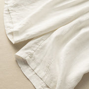 Buddha Stones Summer Casual Plain Zipper Button Cotton Linen Women's Shorts With Pockets - image 12