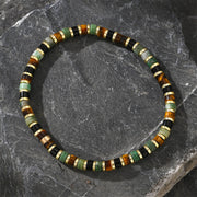 Buddha Stones Natural Hematite Tiger Eye Stones Support Bracelet