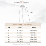 Buddha Stones Casual Solid Color Cotton Linen Drawstring Women's Pants With Pockets