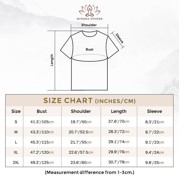 Buddha Stones Casual Red Mandala Om Symbol Pattern Cotton Tee T-shirt - image 4