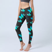 Buddha Stones Butterfly Starlight Print Exercise Leggings Women's Yoga Pants - Black - US18，UK/AU22，EU50 (4XL) - image 1