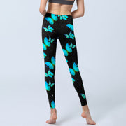 Buddha Stones Butterfly Starlight Print Exercise Leggings Women's Yoga Pants - image 7