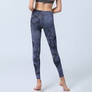 Buddha Stones Abstract Petals Pattern Print Gym Leggings Women's Yoga Pants - image 7
