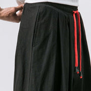 Buddha Stones Casual Sports Men's Solid Color Cotton Drawstring Pants With Pockets - image 12