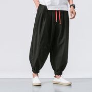 Buddha Stones Casual Sports Men's Solid Color Cotton Drawstring Pants With Pockets - image 6