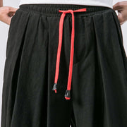 Buddha Stones Casual Sports Men's Solid Color Cotton Drawstring Pants With Pockets - image 11