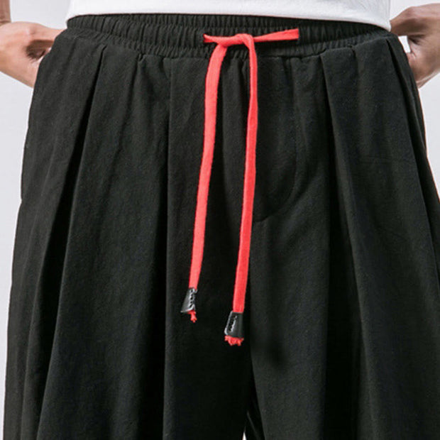 Buddha Stones Casual Sports Men's Solid Color Cotton Drawstring Pants With Pockets - image 11