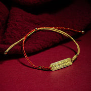 FREE Today: Luck and Protection 14K Gold-plated Copper Amulet Red Golden Rope Bracelet