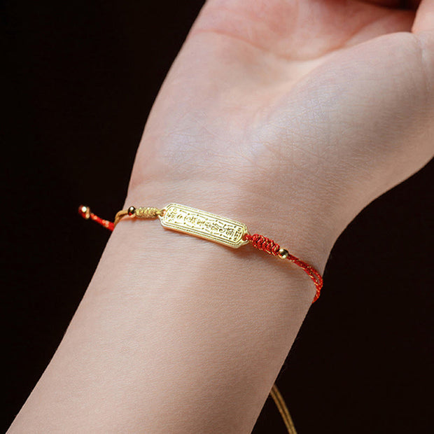 FREE Today: Luck and Protection 14K Gold-plated Copper Amulet Red Golden Rope Bracelet