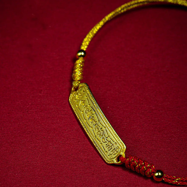 FREE Today: Luck and Protection 14K Gold-plated Copper Amulet Red Golden Rope Bracelet