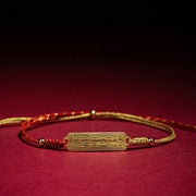 FREE Today: Luck and Protection 14K Gold-plated Copper Amulet Red Golden Rope Bracelet