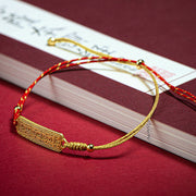 FREE Today: Luck and Protection 14K Gold-plated Copper Amulet Red Golden Rope Bracelet