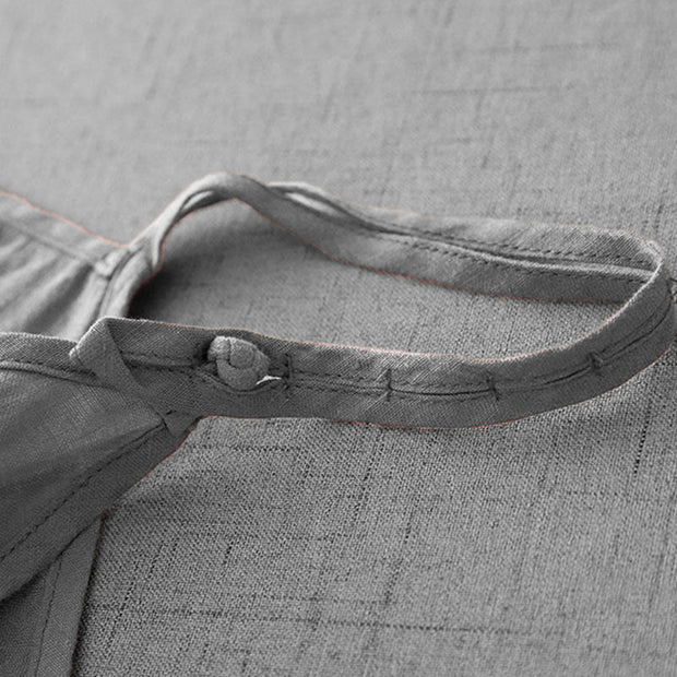 Buddha Stones Summer Plain Adjustable Strap Design Women's Cotton Linen Vest Waistcoat - image 18