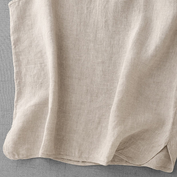 Buddha Stones Summer Plain Adjustable Strap Design Women's Cotton Linen Vest Waistcoat - image 5