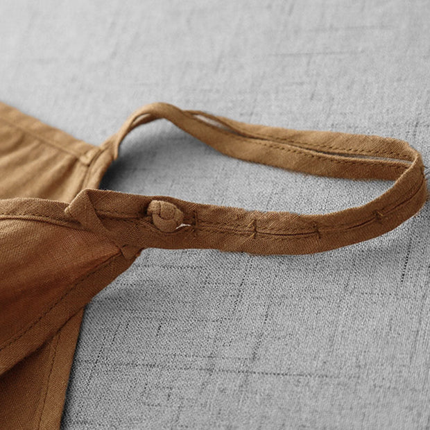 Buddha Stones Summer Plain Adjustable Strap Design Women's Cotton Linen Vest Waistcoat - image 24