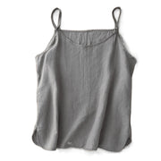Buddha Stones Summer Plain Adjustable Strap Design Women's Cotton Linen Vest Waistcoat - image 20