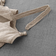 Buddha Stones Summer Plain Adjustable Strap Design Women's Cotton Linen Vest Waistcoat - image 4