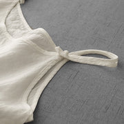 Buddha Stones Summer Plain Adjustable Strap Design Women's Cotton Linen Vest Waistcoat - image 10