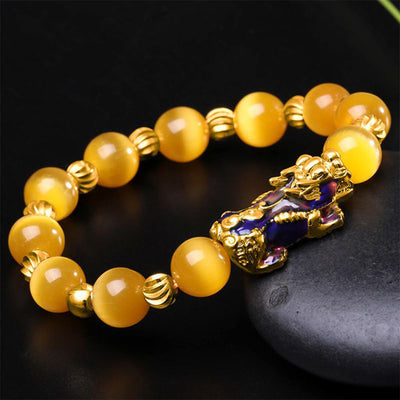 FREE Today: Support and Wealth Cat Eye Color Change PiXiu Bracelet