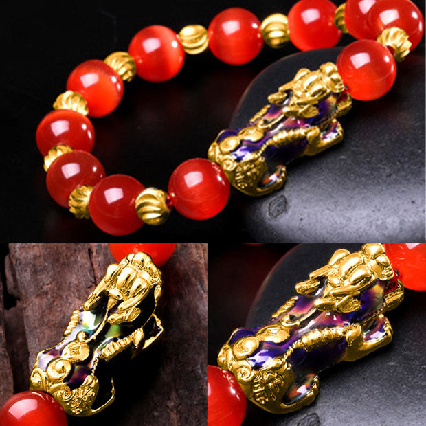 FREE Today: Support and Wealth Cat Eye Color Change PiXiu Bracelet