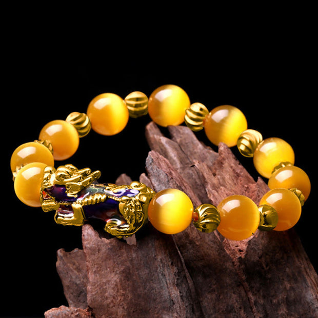 FREE Today: Support and Wealth Cat Eye Color Change PiXiu Bracelet