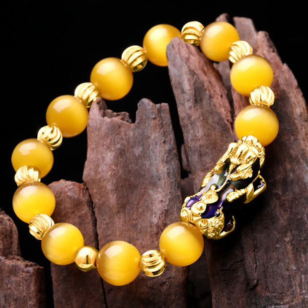 FREE Today: Support and Wealth Cat Eye Color Change PiXiu Bracelet