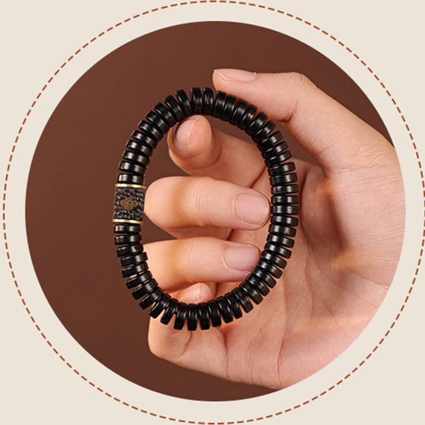 FREE Today: Happiness and Positive Tibetan Coconut Shell Auspicious Clouds Bracelet