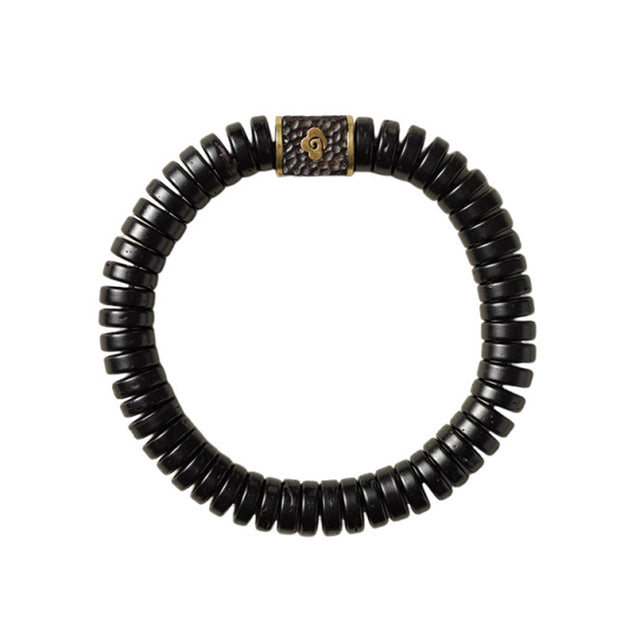 FREE Today: Happiness and Positive Tibetan Coconut Shell Auspicious Clouds Bracelet