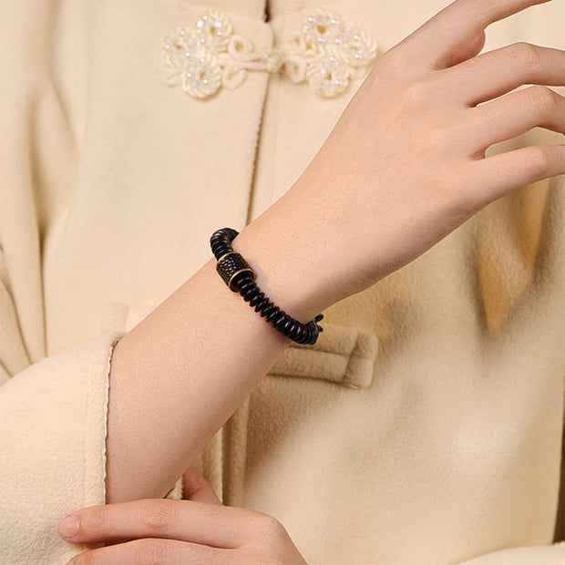 FREE Today: Happiness and Positive Tibetan Coconut Shell Auspicious Clouds Bracelet