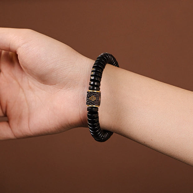 FREE Today: Happiness and Positive Tibetan Coconut Shell Auspicious Clouds Bracelet