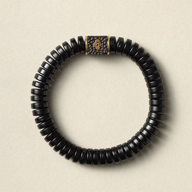 FREE Today: Happiness and Positive Tibetan Coconut Shell Auspicious Clouds Bracelet