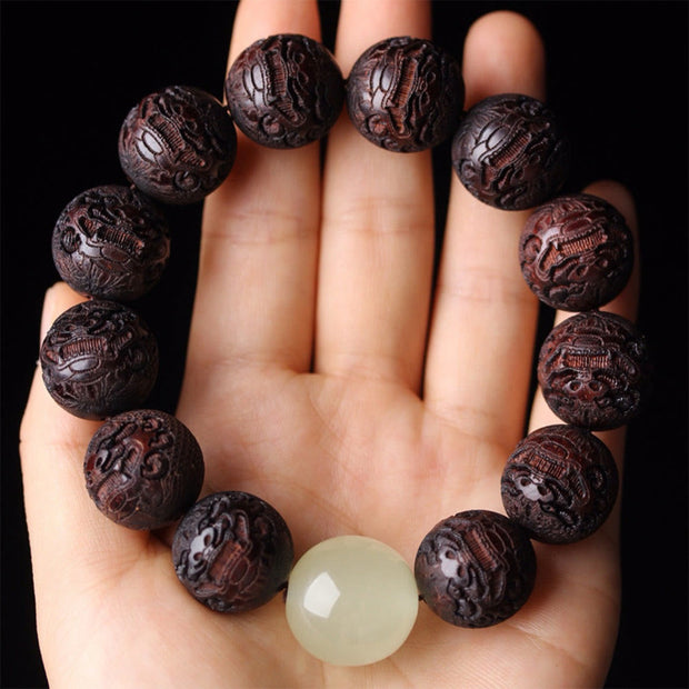 FREE Today: Warmth and Cure Tibetan Rosewood Engraving PiXiu Bracelet