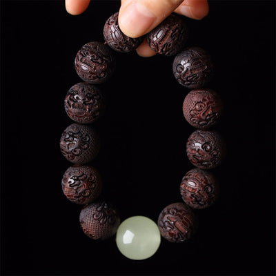 FREE Today: Warmth and Cure Tibetan Rosewood Engraving PiXiu Bracelet