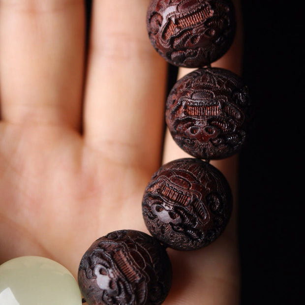 FREE Today: Warmth and Cure Tibetan Rosewood Engraving PiXiu Bracelet