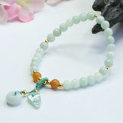 FREE Today: Abundance and Auspicious Jade Beads Leaf Peace Buckle Bracelet