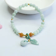 FREE Today: Abundance and Auspicious Jade Beads Leaf Peace Buckle Bracelet