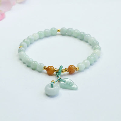 FREE Today: Abundance and Auspicious Jade Beads Leaf Peace Buckle Bracelet