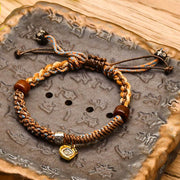 FREE Today: Protection Luck Handmade Tibetan Zakiram Goddess Of Wealth Wood Braided Bracelet