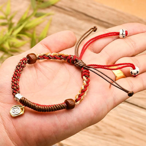 FREE Today: Protection Luck Handmade Tibetan Zakiram Goddess Of Wealth Wood Braided Bracelet