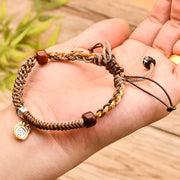 FREE Today: Protection Luck Handmade Tibetan Zakiram Goddess Of Wealth Wood Braided Bracelet