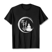 Buddha Stones Zen Buddha Statue Sitting Bamboo Meditation Tee T-shirt