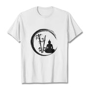 Buddha Stones Zen Buddha Statue Sitting Bamboo Meditation Tee T-shirt