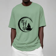 Buddha Stones Zen Buddha Statue Sitting Bamboo Meditation Tee T-shirt